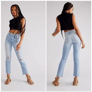 MOTHER HIGH Waisted Rider Ankle Fray Island After Hours Jean Sz 26 NEW